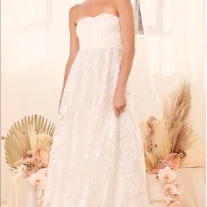 White Embroidered Long Dress